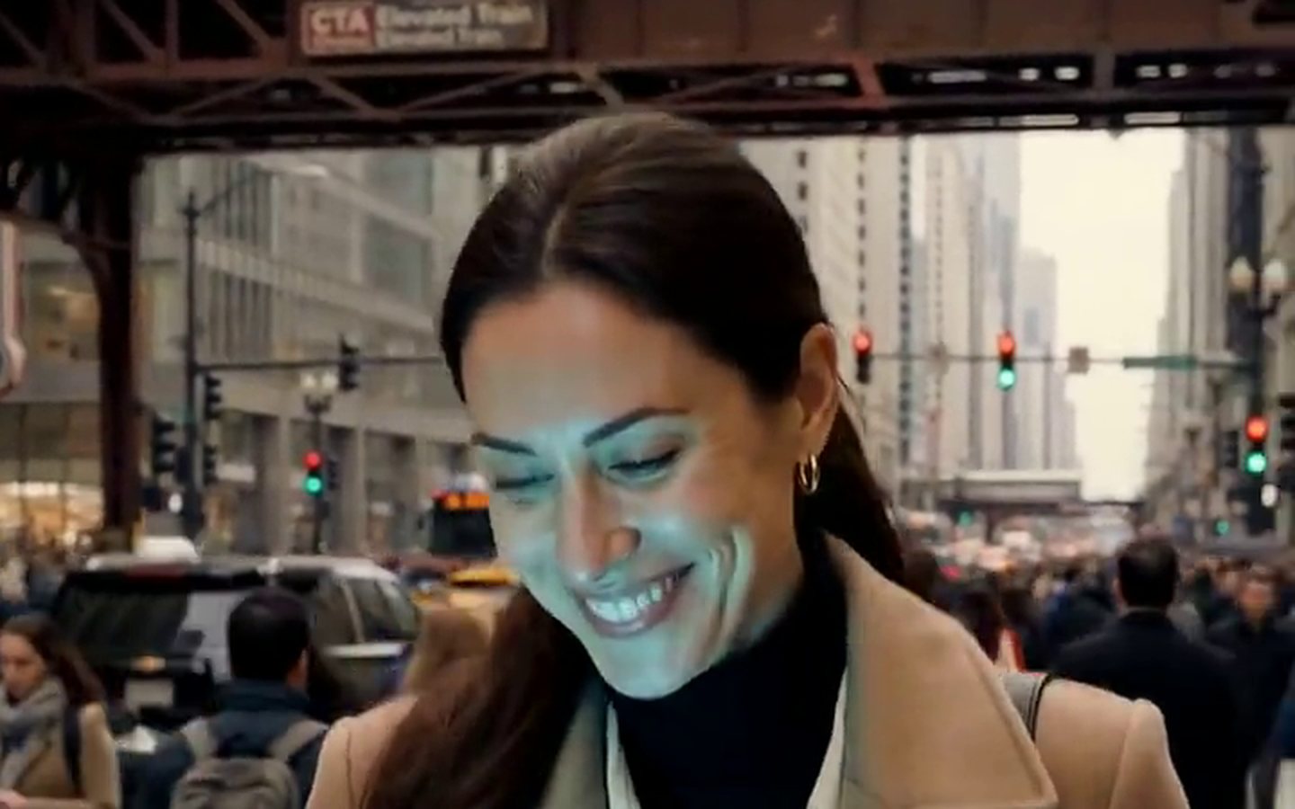 A talented candidate walking through a city crowd — the kind of person UPPER goes and finds.