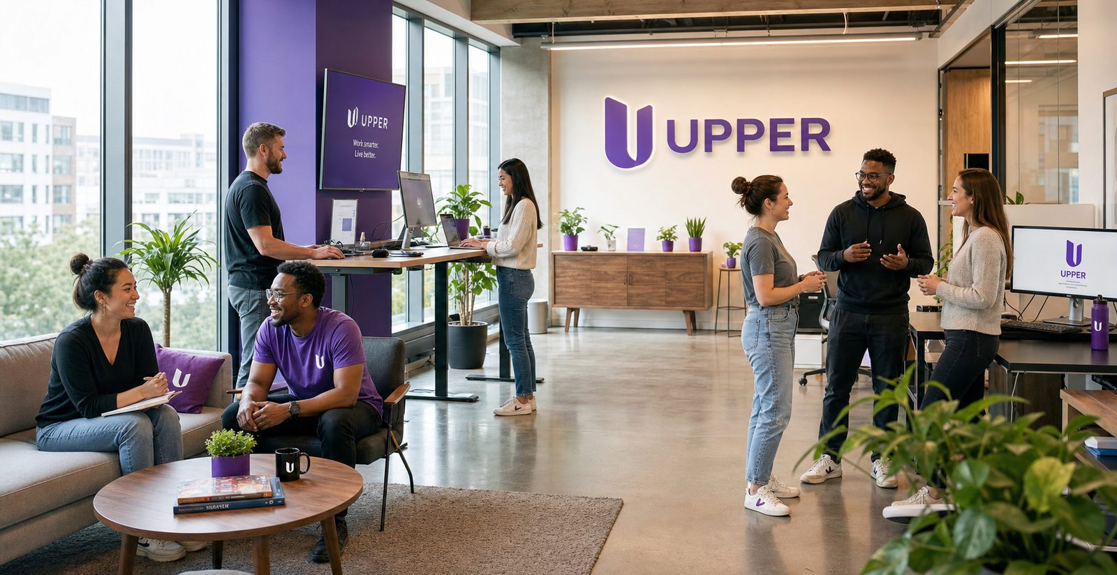 The UPPER team at HQ — people and agents, side by side