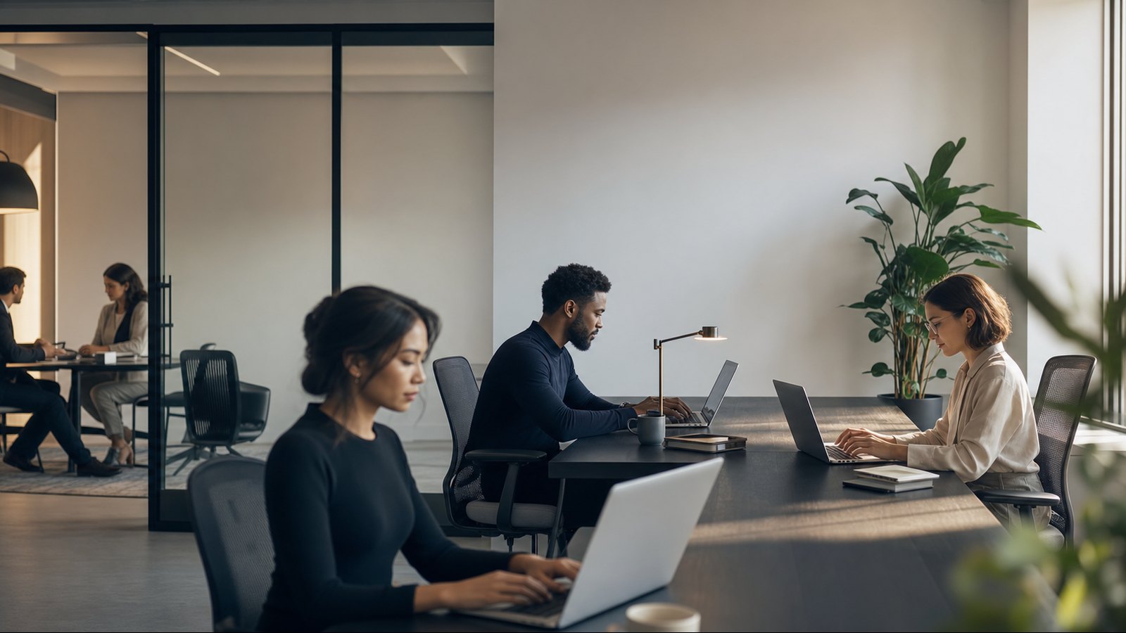 A lean staffing agency team working together to place candidates faster